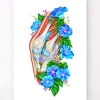 Codex Anatomicus Skull & Skeleton^Knee anatomy II - Floral - White