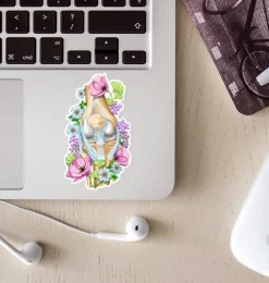 Codex Anatomicus Stickers^Knee anatomy sticker - Floral