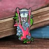 Codex Anatomicus Enamel Pins^Larynx, Aorta and Thyroid with flowers - Enamel pin