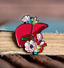 Codex Anatomicus Enamel Pins^Liver with flowers - Enamel pin