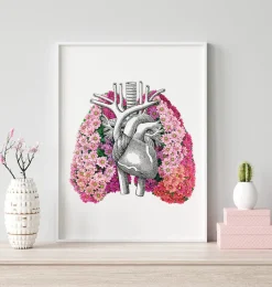 Codex Anatomicus Lungs Anatomy^Lungs anatomy II - Floral - White