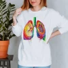 Codex Anatomicus Sweatshirts^Lungs Unisex Sweatshirt - Watercolor