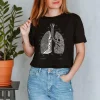 Codex Anatomicus T-shirts^Lungs Unisex T-Shirt - Chalkboard