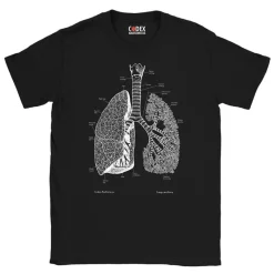 Codex Anatomicus T-shirts^Lungs Unisex T-Shirt - Chalkboard
