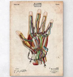 Codex Anatomicus Hands & Legs^Mechanical hand blueprint