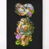 Codex Anatomicus Skull & Skeleton^Meniscus tear anatomy - Floral - Black