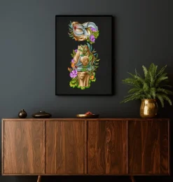 Codex Anatomicus Skull & Skeleton^Meniscus tear anatomy - Floral - Black