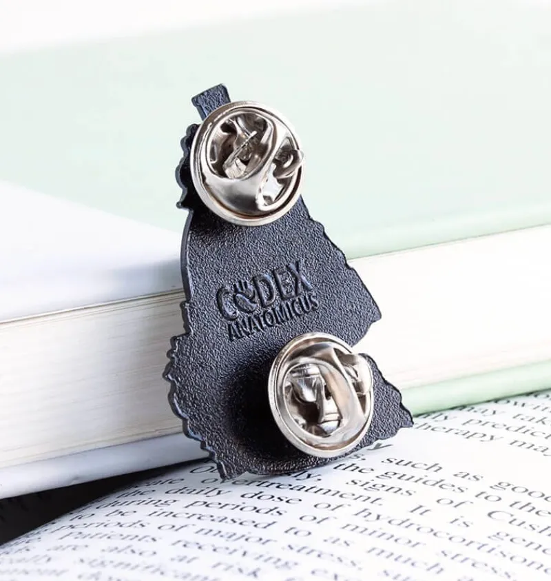 Codex Anatomicus Enamel Pins^Microscope with flowers - Enamel pin