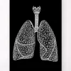Codex Anatomicus Lungs Anatomy^Minimal geometric lungs - Black