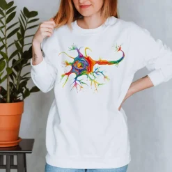 Codex Anatomicus Sweatshirts^Neuron Unisex Sweatshirt - Watercolor