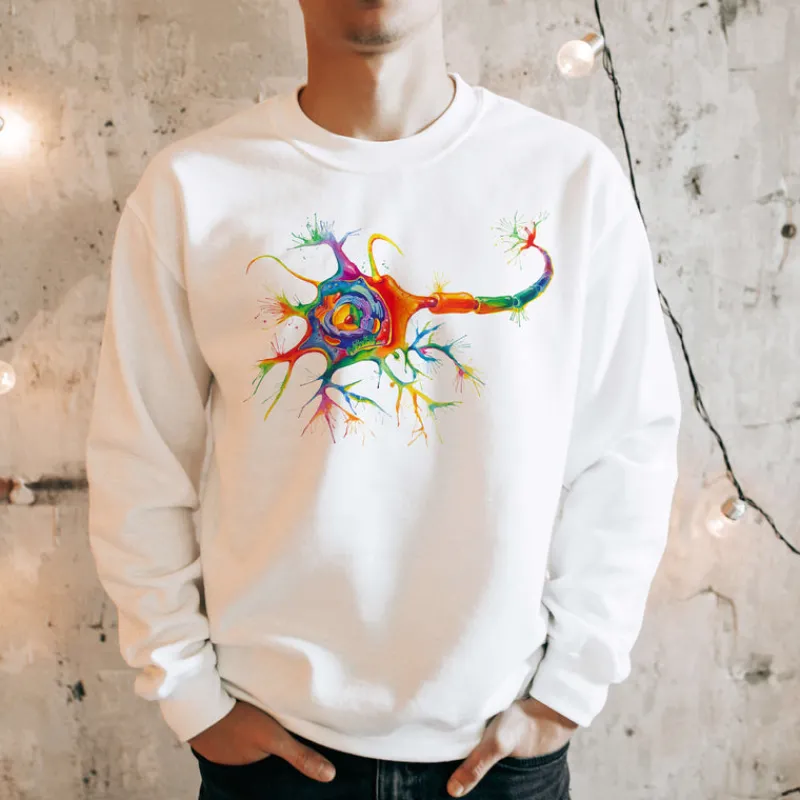 Codex Anatomicus Sweatshirts^Neuron Unisex Sweatshirt - Watercolor