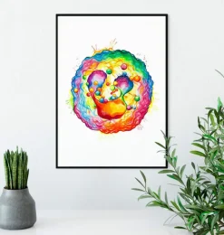 Codex Anatomicus Various Organs^Neutrophil - Watercolor splash