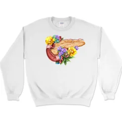 Codex Anatomicus Sweatshirts^Pancreas Unisex Sweatshirt - Floral