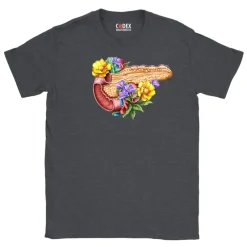 Codex Anatomicus T-shirts^Pancreas Unisex T-Shirt - Floral
