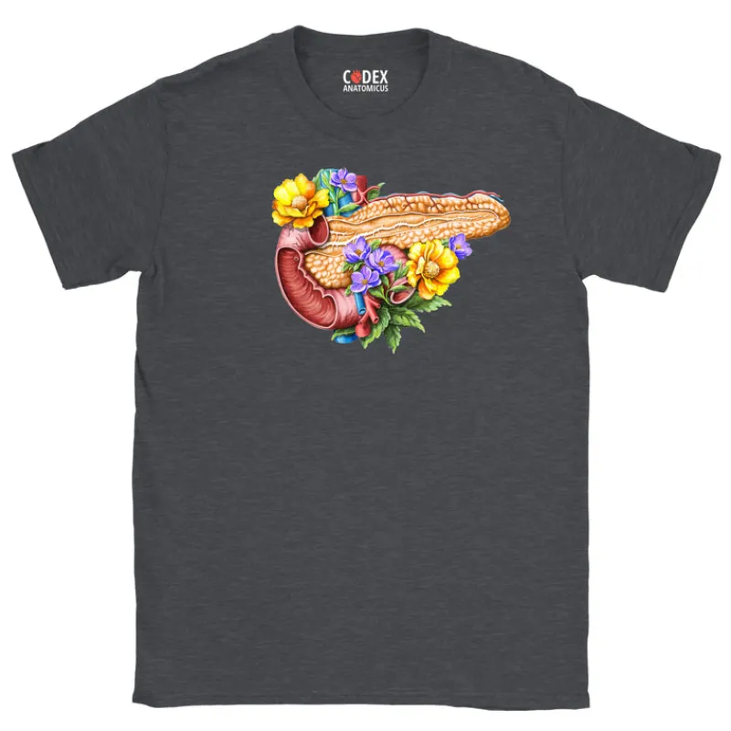 Codex Anatomicus T-shirts^Pancreas Unisex T-Shirt - Floral