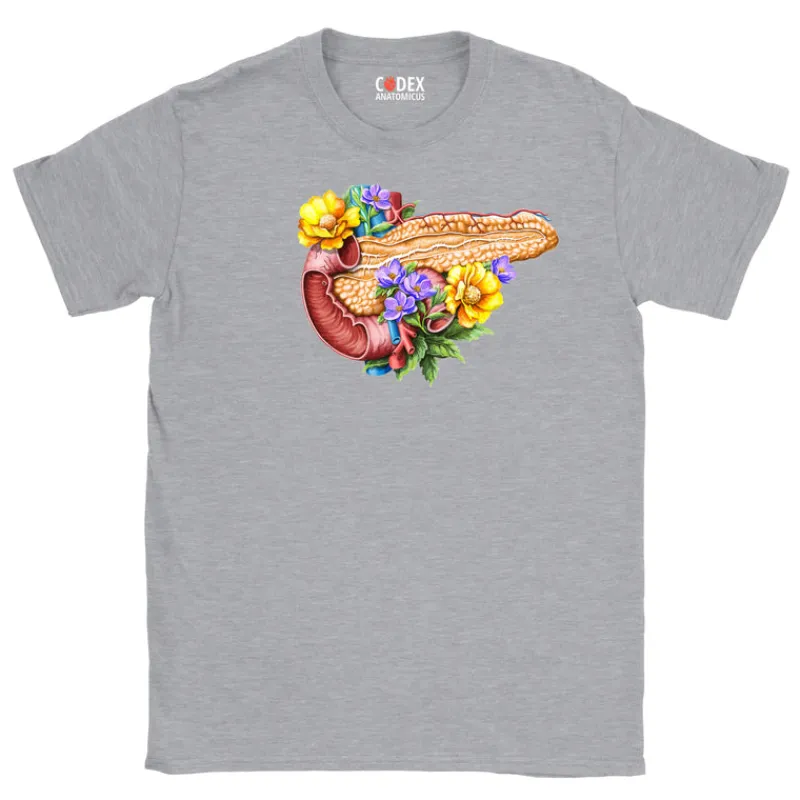 Codex Anatomicus T-shirts^Pancreas Unisex T-Shirt - Floral