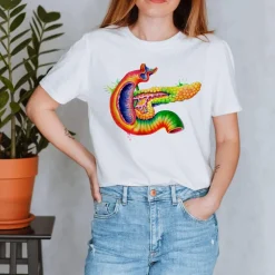 Codex Anatomicus T-shirts^Pancreas Unisex T-Shirt - Watercolor
