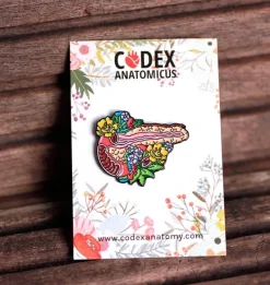 Codex Anatomicus Enamel Pins^Pancreas with flowers - Enamel pin