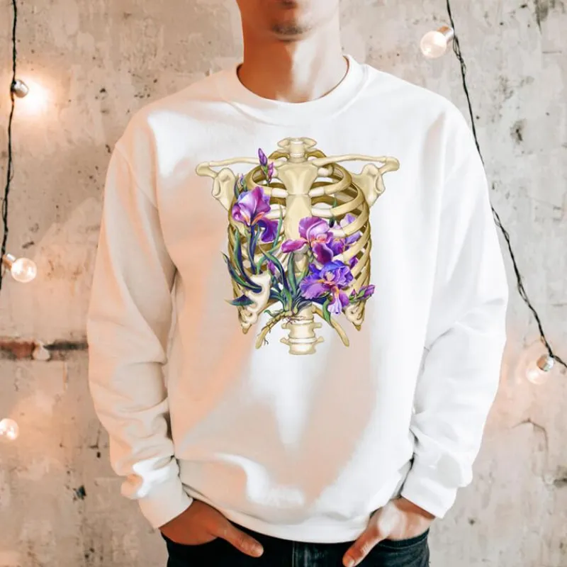 Codex Anatomicus Sweatshirts^Rib cage I Unisex Sweatshirt - Floral