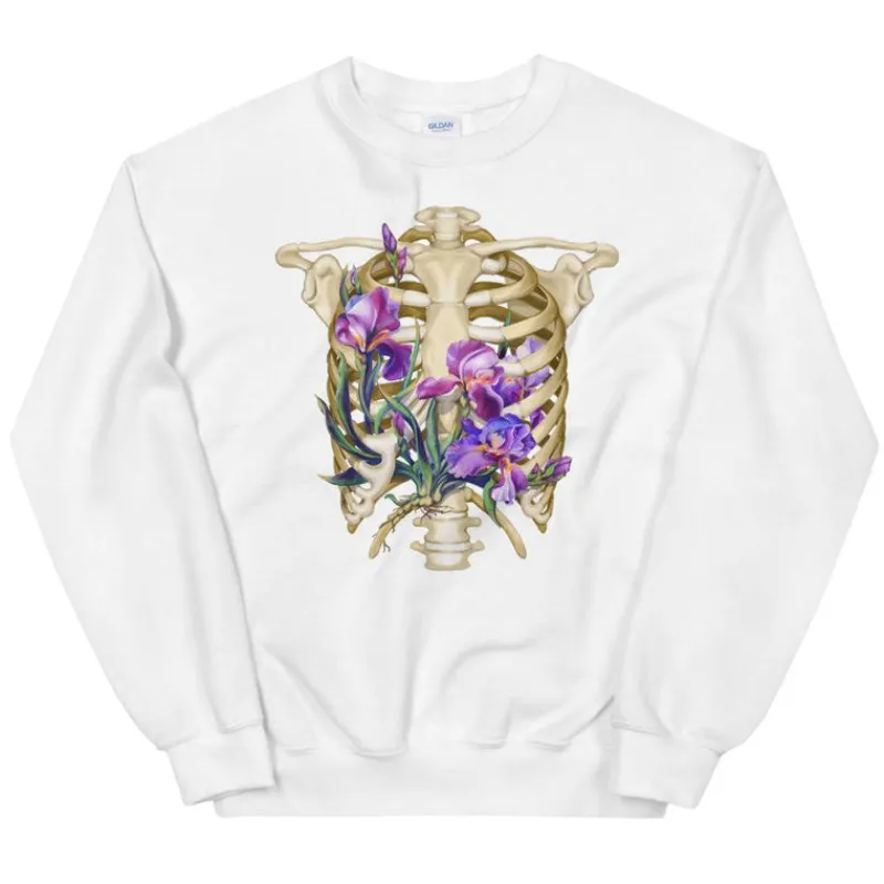 Codex Anatomicus Sweatshirts^Rib cage I Unisex Sweatshirt - Floral