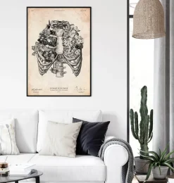 Codex Anatomicus Skull & Skeleton^Rib cage print