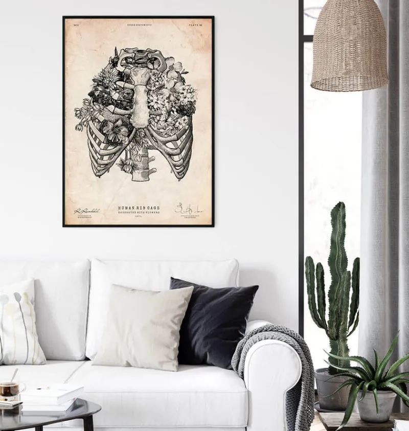 Codex Anatomicus Skull & Skeleton^Rib cage print