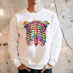Codex Anatomicus Sweatshirts^Rib cage Unisex Sweatshirt - Watercolor