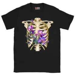 Codex Anatomicus T-shirts^Rib cage Unisex T-Shirt - Floral