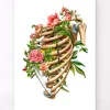 Codex Anatomicus Skull & Skeleton^Rib fracture - Floral - White