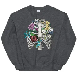 Codex Anatomicus Sweatshirts^Ribcage II Unisex Sweatshirt - Floral