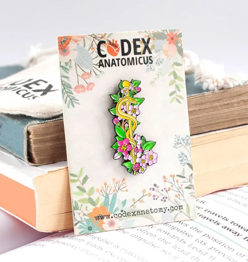 Codex Anatomicus Enamel Pins^Rod of Asclepius - Enamel pin