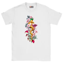 Codex Anatomicus T-shirts^Rod of Asclepius T-Shirt - Floral