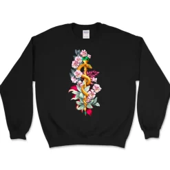 Codex Anatomicus Sweatshirts^Rod of Asclepius Unisex Sweatshirt - Floral