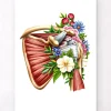 Codex Anatomicus Skull & Skeleton^Rotator cuff tear - Floral - White