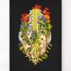 Codex Anatomicus Skull & Skeleton^Sacral nerves - Floral - Black