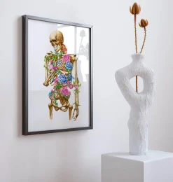 Codex Anatomicus Skull & Skeleton^Skeleton anatomy II - Floral - White