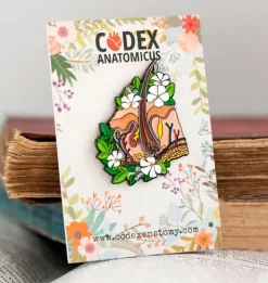 Codex Anatomicus Enamel Pins^Skin anatomy - Enamel pin