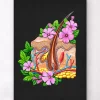 Codex Anatomicus Various Organs^Skin anatomy - Floral - Black