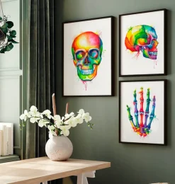 Codex Anatomicus Skull & Skeleton^Skull - Watercolor splash