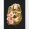 Codex Anatomicus Skull & Skeleton^Skull anatomy V - Floral - Black