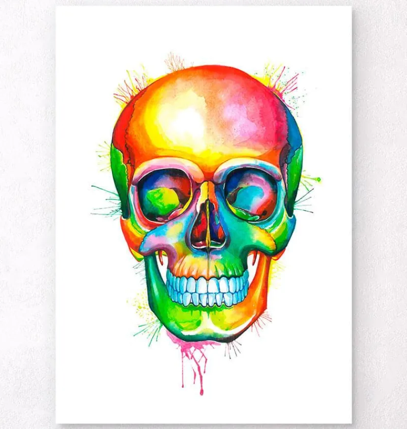 Codex Anatomicus Skull & Skeleton^Skull II - Watercolor splash