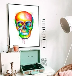 Codex Anatomicus Skull & Skeleton^Skull II - Watercolor splash