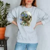 Codex Anatomicus Sweatshirts^Skull Unisex Sweatshirt - Floral