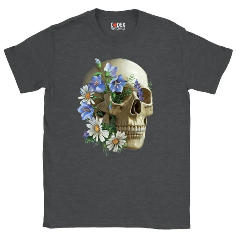 Codex Anatomicus T-shirts^Skull Unisex T-Shirt - Floral