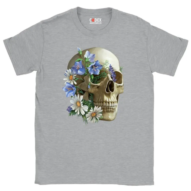 Codex Anatomicus T-shirts^Skull Unisex T-Shirt - Floral