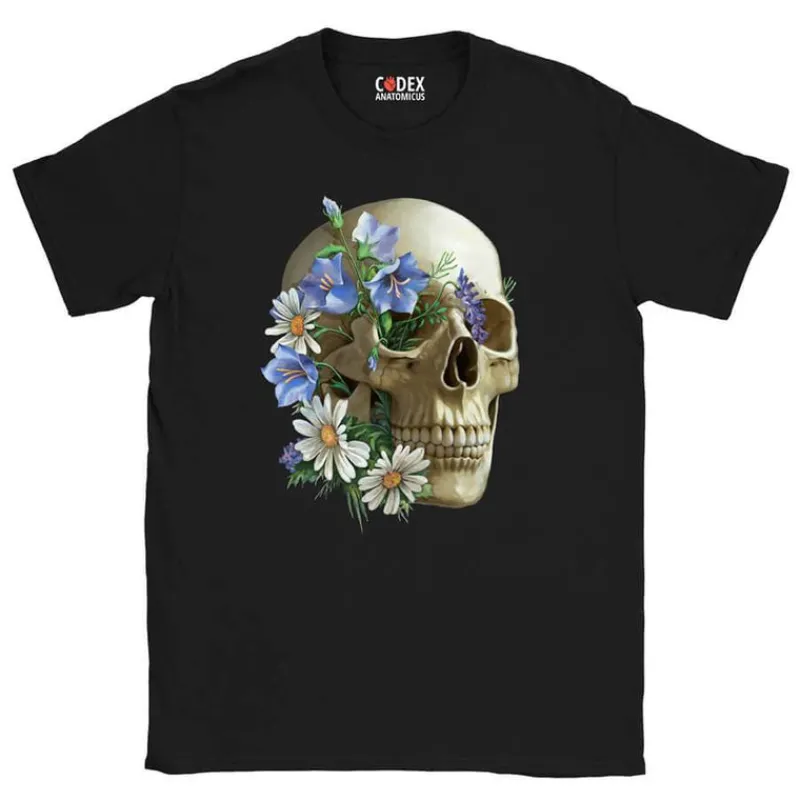 Codex Anatomicus T-shirts^Skull Unisex T-Shirt - Floral