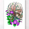 Codex Anatomicus Skull & Skeleton^Skull with flowers