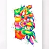Codex Anatomicus Skull & Skeleton^Spine anatomy II - Watercolor splash