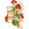 Codex Anatomicus Stickers^Spine anatomy sticker II - Floral