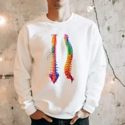 Codex Anatomicus Sweatshirts^Spine Unisex Sweatshirt - Watercolor